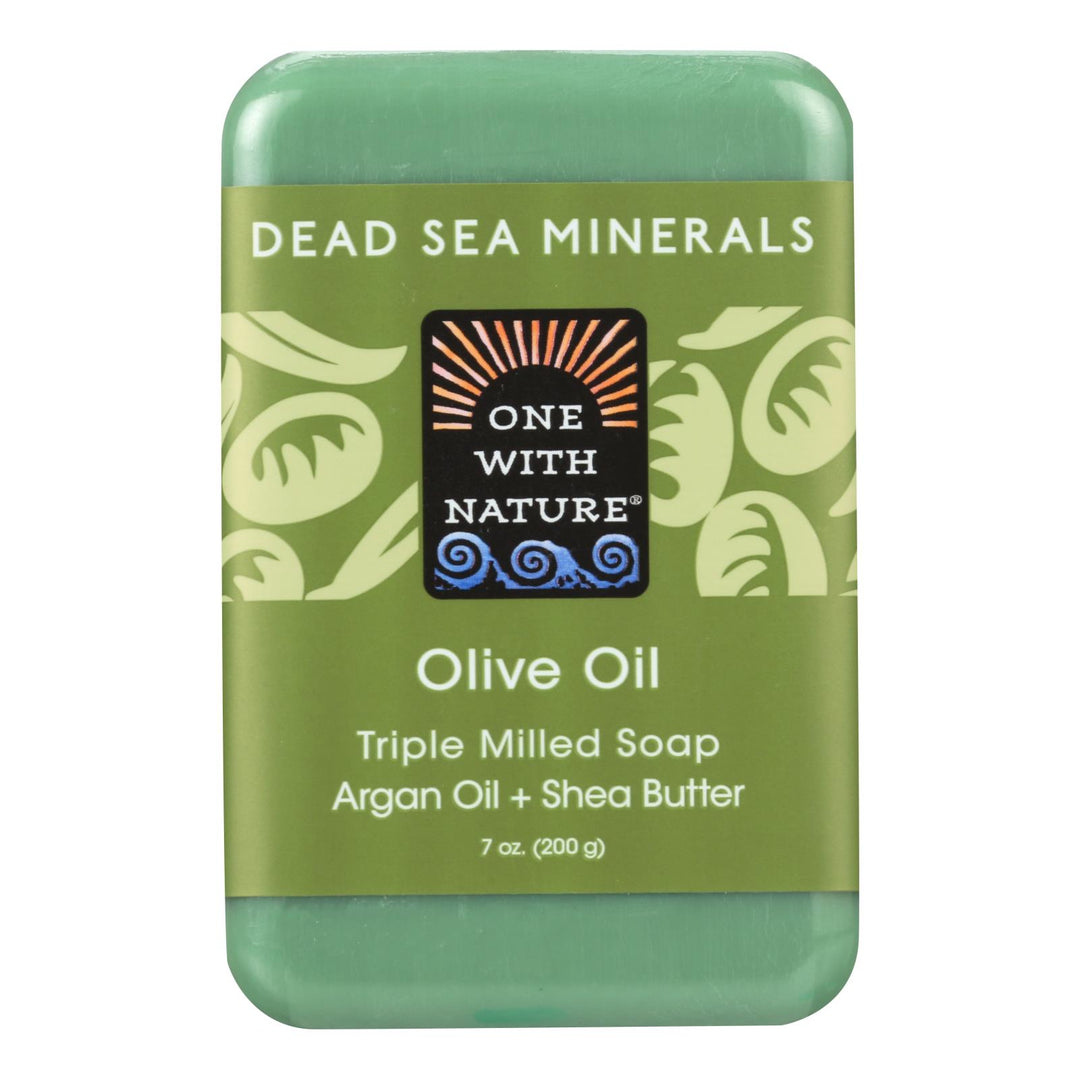 One With Nature Dead Sea Mineral Olive Oil Soap - 7 Oz - Maras Green